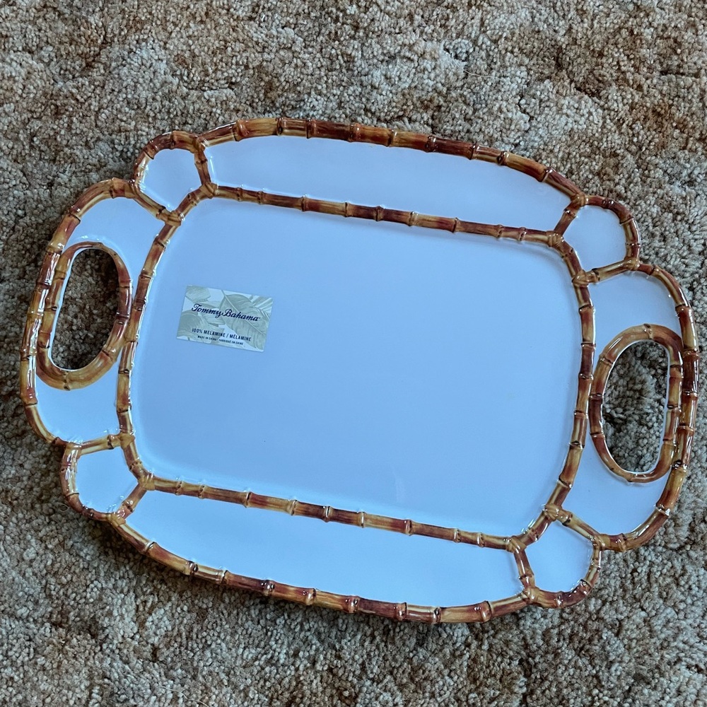 Serving tray, Tommy Bahamas 100% melamine 20”x 141/2”.   Like new
